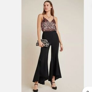 Anthropologie Trousers Zinnia Flare Tulip Hem Dress Pant